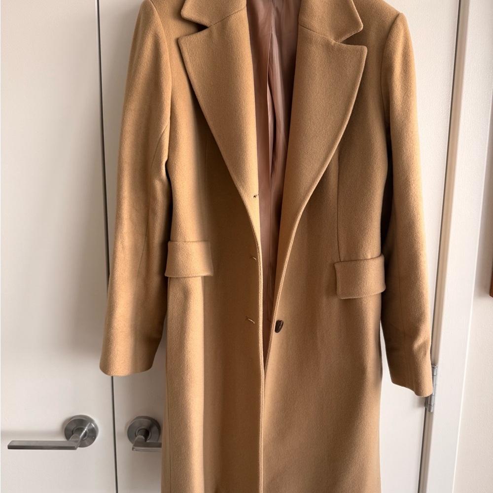 Fleurette Women’s Camel Overcoat - 100% wool